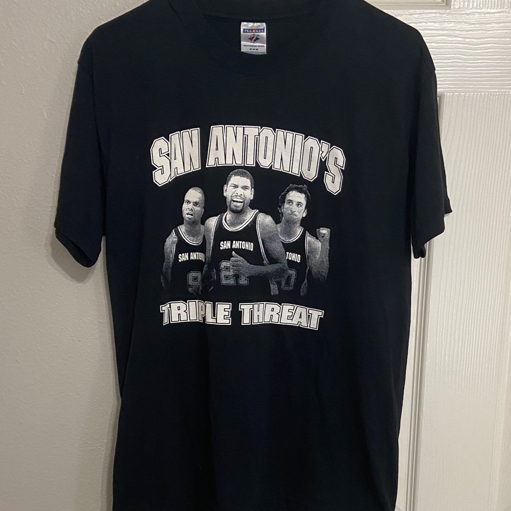 San Antonio Spurs Triple Threat Black Graphic Tee